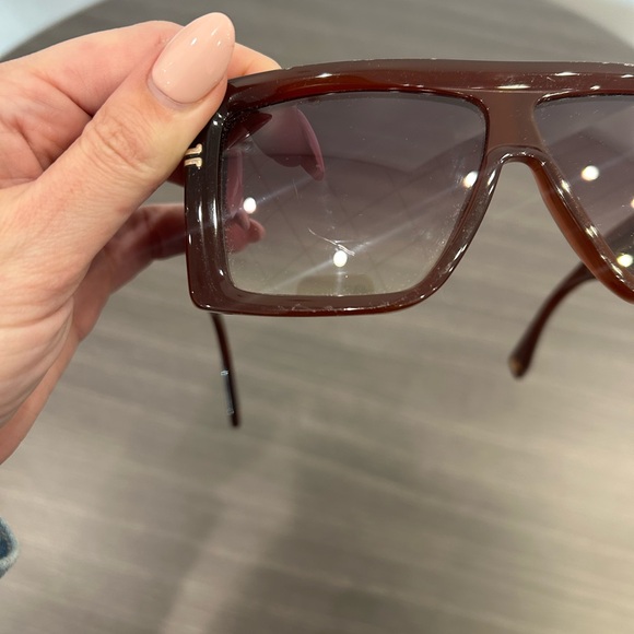 Marc Jacobs Gradient Brown Square Women’s Sunglasses - Picture 9 of 9